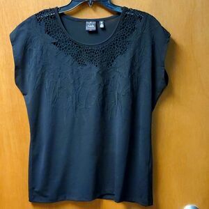 Rafaella lace shirt, lg 